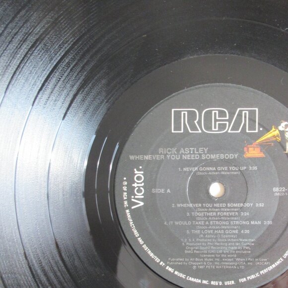 Rick Astley, Whenever You Need Somebody, 80s, Vintage, Vinyl, Album, Music - Picture 3 of 9